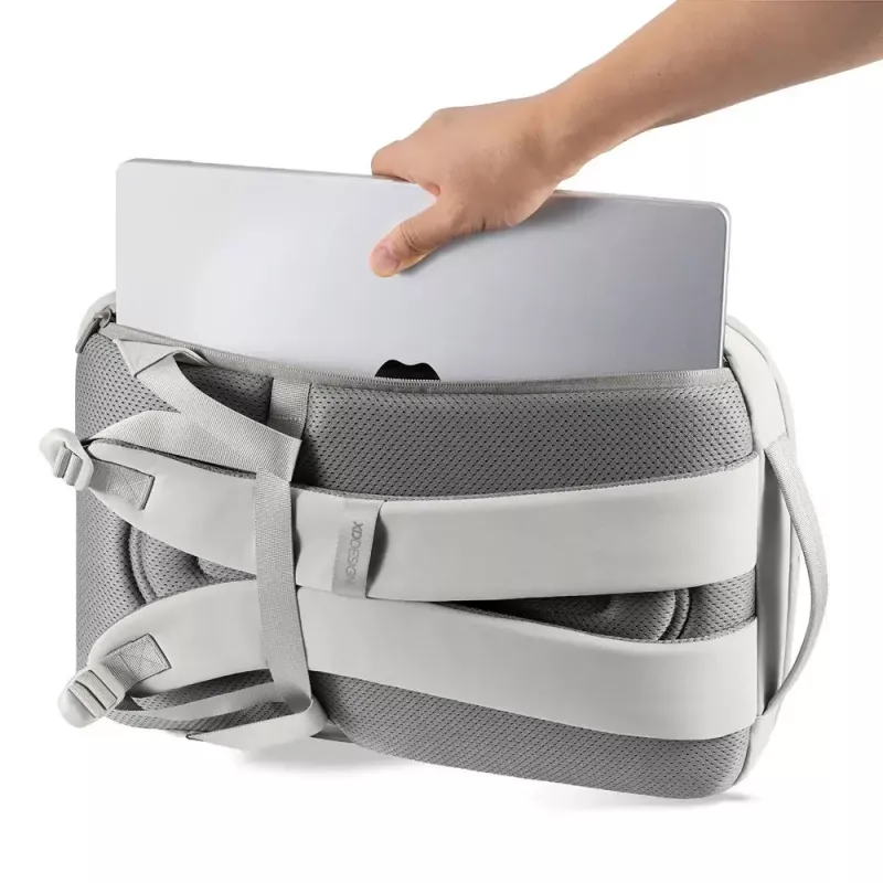 Rucksack XDDESIGN Air P706.3219 — Grau, 15 l, Laptopfach bis 39,6 cm (15,6 Zoll), abschließbarer Hauptreißverschluss