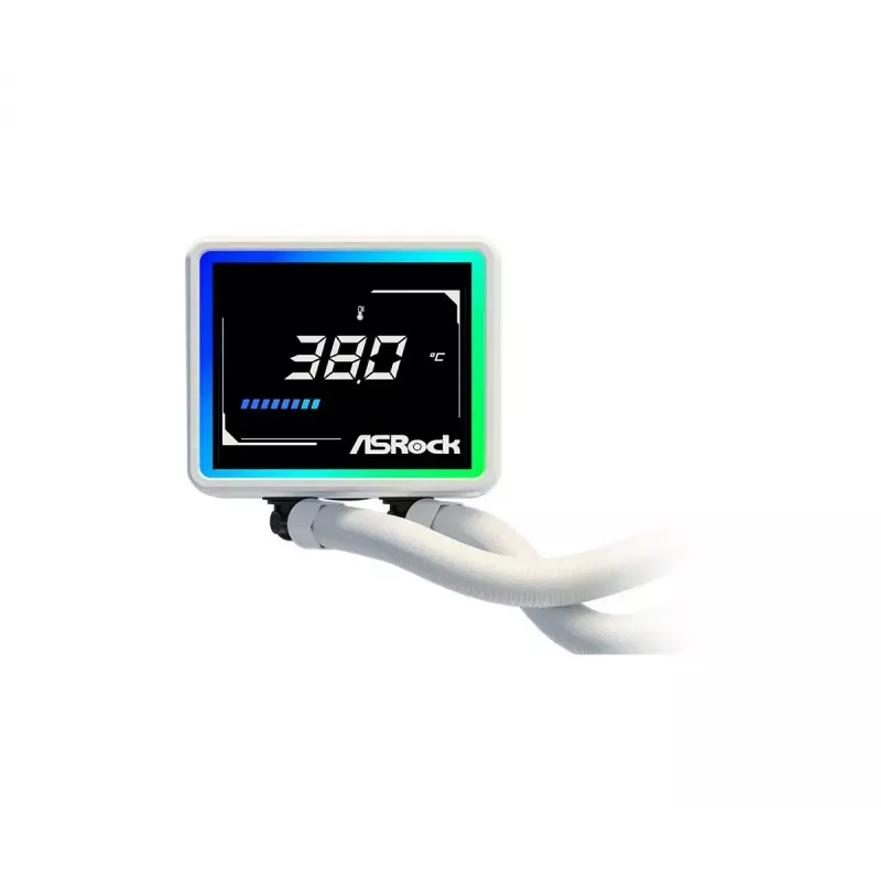 ASROCK Challenger 360 Digital ARGB White — 360mm CPU-Flüssigkeitskühler, digitale ARGB-Beleuchtung, weißes Finish