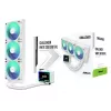 ASROCK Challenger 360 Digital ARGB White — 360mm CPU-Flüssigkeitskühler, digitale ARGB-Beleuchtung, weißes Finish