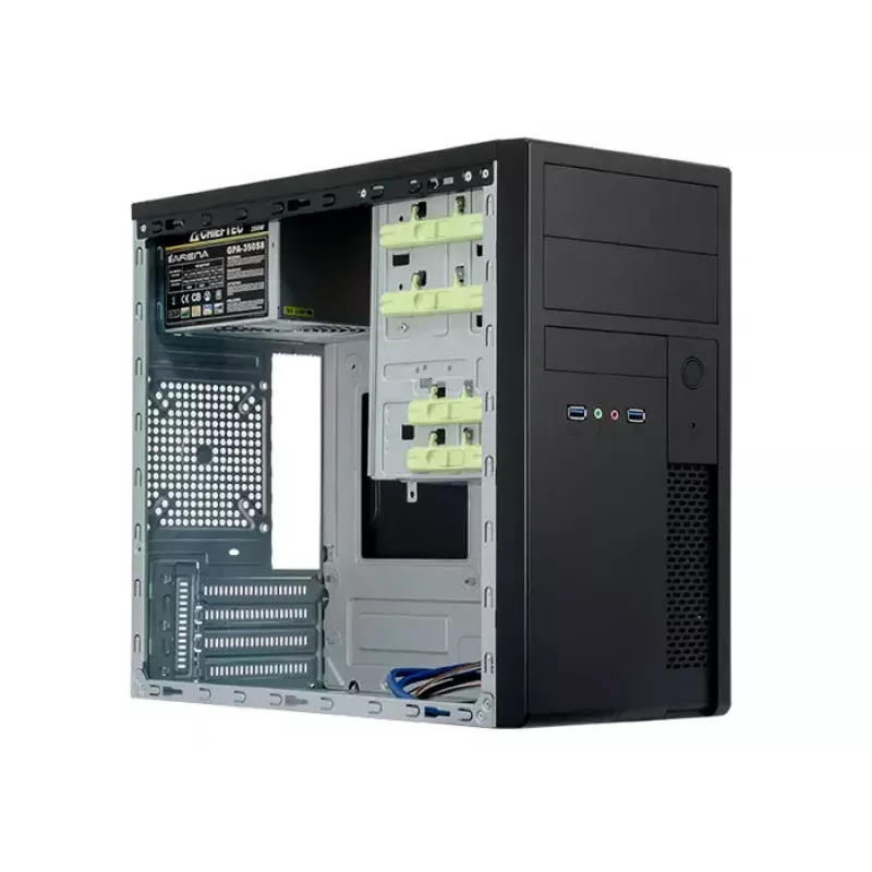 Chieftec XT-01B-350GPB Computergehäuse Mini Tower Schwarz 350 W