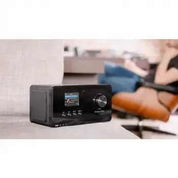 Internetradio Krüger&Matz KM0816.1 — Schwarz, Bluetooth 5.2, FM, 2×7 W, 430 Senderplätze, Fernbedienung, 3,5-mm-Kopfhöreranschluss