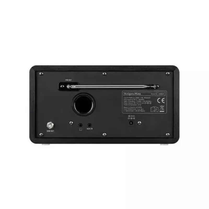 Internetradio Krüger&Matz KM0816.1 — Schwarz, Bluetooth 5.2, FM, 2×7 W, 430 Senderplätze, Fernbedienung, 3,5-mm-Kopfhöreranschluss