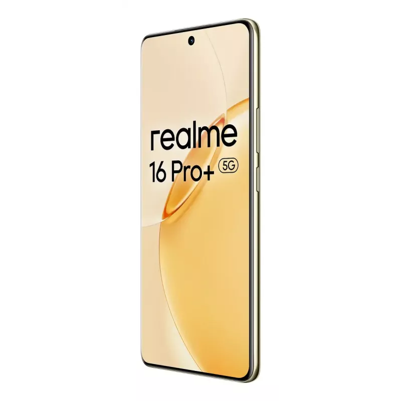 Smartphone REALME realme 16 Pro+ — 6,8 Zoll (17,3 cm) 1280×2800, Snapdragon 7 Gen 4, 12 GB RAM, 512 GB, 200 MP, 7000 mAh, Gold