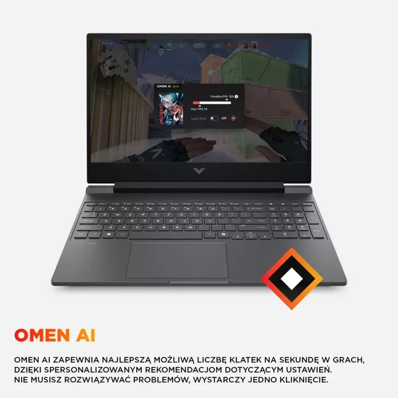 Laptop HP Victus 15-fb3231nw 15,6 Zoll Ryzen 7 7445HS 16GB 512GB RTX4050 Win11Home