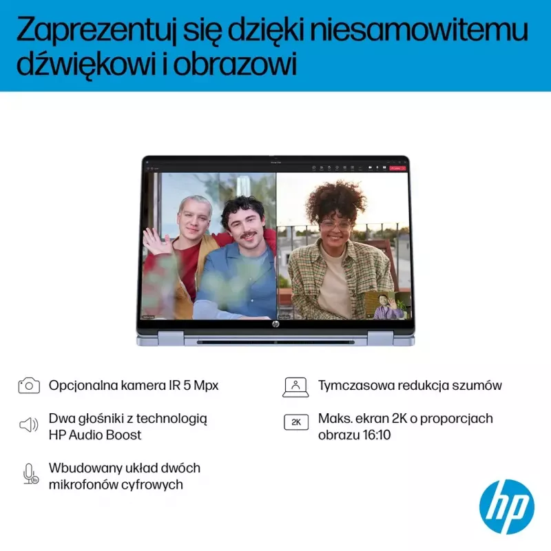 Laptop HP OmniBook 5 Flip 14-fp0004nw 14 Zoll Core 5 120U 16GB 512GB Win11Home Sky Blue