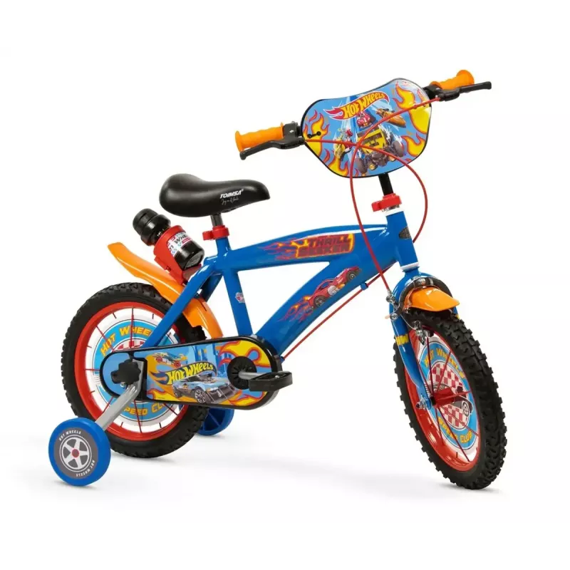 Kinderfahrrad Toimsa 14 Zoll Hot Wheels Modell 1468, 14-Zoll-Räder, Stahlrahmen, für Stützräder geeignet