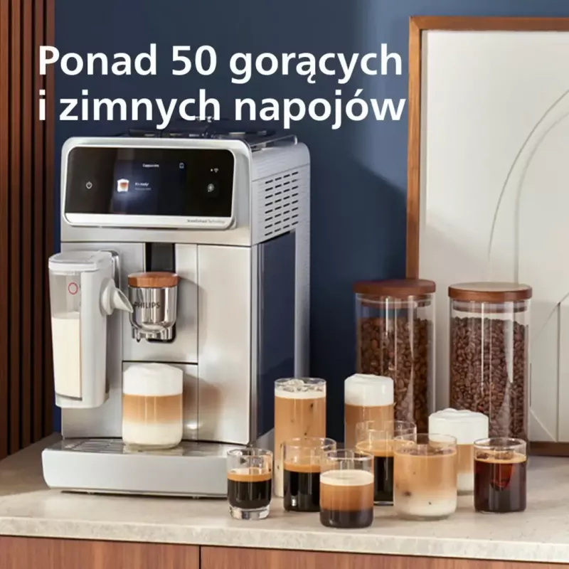 Kaffeemaschine Philips Series 8000 Café Aromis EP8757/20, silber, 1.500 W