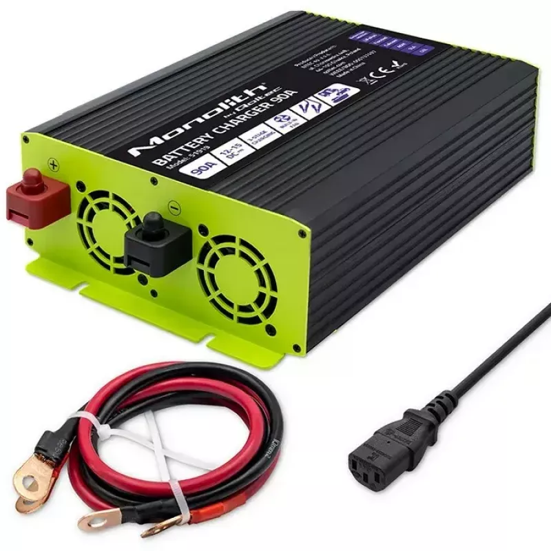 Batterieladegerät QOLTEC 51919 90A 12V für LiFePO4 AGM GEL SLA