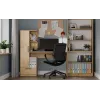 Schreibtisch- und Bücherregal-Set top e shop COSMO Oak Artisan — Arbeitsplatte 115×50 cm, Breite 1430 mm, Höhe 1400 mm, Tiefe 500 mm, 1 Schublade