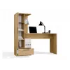 Schreibtisch- und Bücherregal-Set top e shop COSMO Oak Artisan — Arbeitsplatte 115×50 cm, Breite 1430 mm, Höhe 1400 mm, Tiefe 500 mm, 1 Schublade