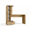 Schreibtisch- und Bücherregal-Set top e shop COSMO Oak Artisan — Arbeitsplatte 115×50 cm, Breite 1430 mm, Höhe 1400 mm, Tiefe 500 mm, 1 Schublade