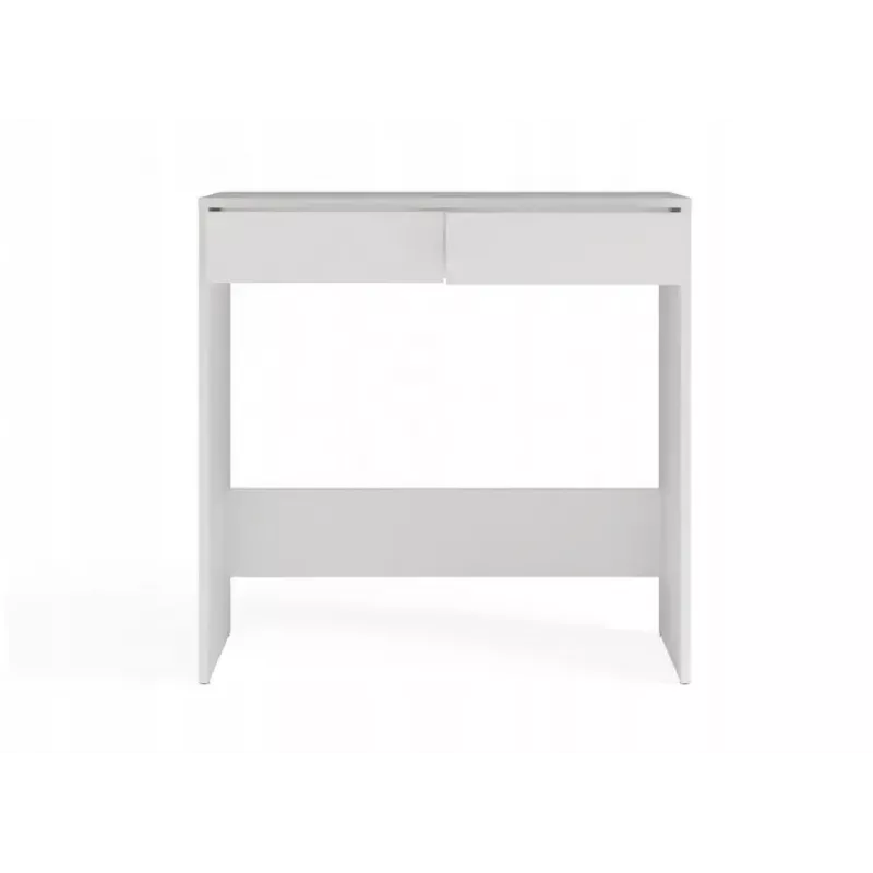Schreibtisch top e shop MARINA 2S, weiß, Spanplatte, 810×500×800 mm, 2 Schubladen, laminierte Tischplatte