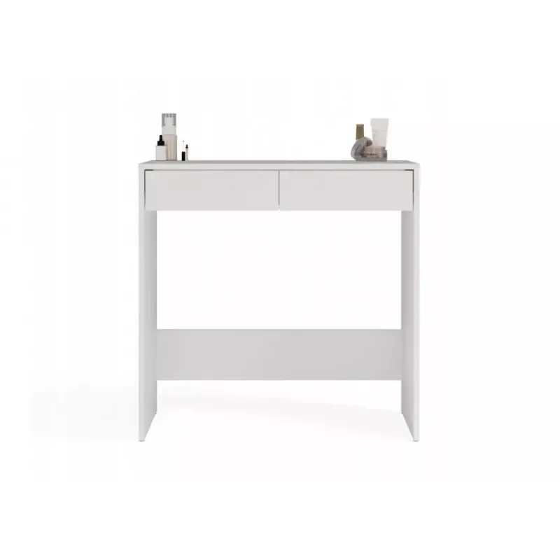 Schreibtisch top e shop MARINA 2S, weiß, Spanplatte, 810×500×800 mm, 2 Schubladen, laminierte Tischplatte