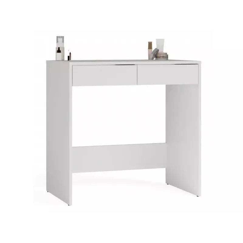 Schreibtisch top e shop MARINA 2S, weiß, Spanplatte, 810×500×800 mm, 2 Schubladen, laminierte Tischplatte