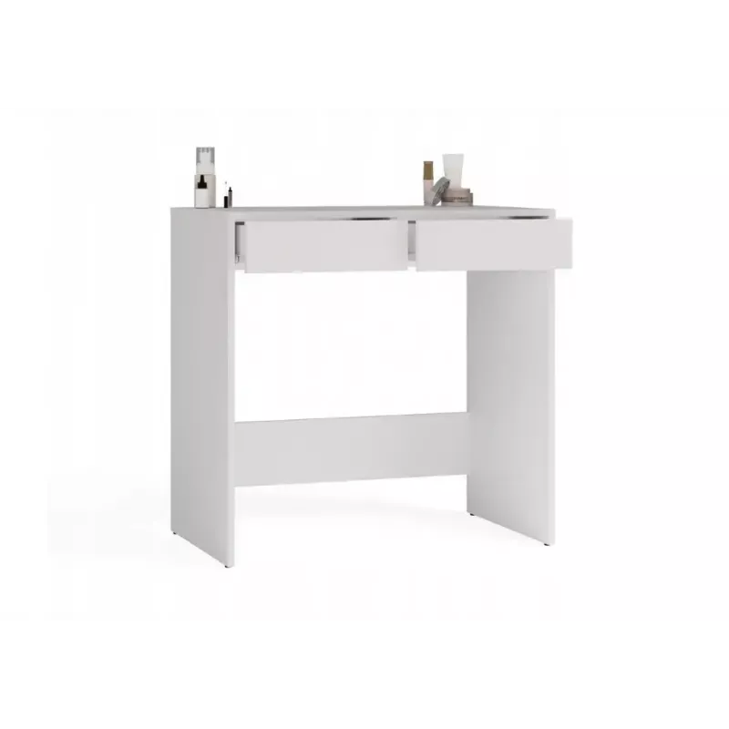 Schreibtisch top e shop MARINA 2S, weiß, Spanplatte, 810×500×800 mm, 2 Schubladen, laminierte Tischplatte