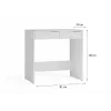 Schreibtisch top e shop MARINA 2S, weiß, Spanplatte, 810×500×800 mm, 2 Schubladen, laminierte Tischplatte
