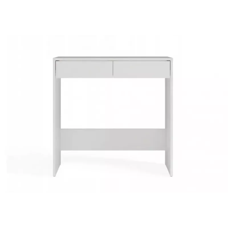 Schreibtisch top e shop MARINA 2S, weiß, Spanplatte, 810×500×800 mm, 2 Schubladen, laminierte Tischplatte
