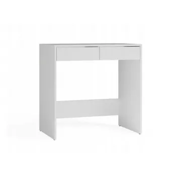 Schreibtisch top e shop MARINA 2S, weiß, Spanplatte, 810×500×800 mm, 2 Schubladen, laminierte Tischplatte