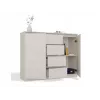 Kommode mit 2 Türen und 4 Schubladen TOP E SHOP M-MP-K-MAL-2D4S/120-KASZ, cashmere, 120×40×97 cm, Spanplatte