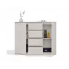 Kommode mit 2 Türen und 4 Schubladen TOP E SHOP M-MP-K-MAL-2D4S/120-KASZ, cashmere, 120×40×97 cm, Spanplatte