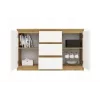 Kommode top e shop ARTISAN 2-türig 3-schubladig, 1200×400×750 mm, weiß, Spanplatte