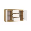 Kommode top e shop ARTISAN 2-türig 3-schubladig, 1200×400×750 mm, weiß, Spanplatte