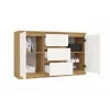 Kommode top e shop ARTISAN 2-türig 3-schubladig, 1200×400×750 mm, weiß, Spanplatte