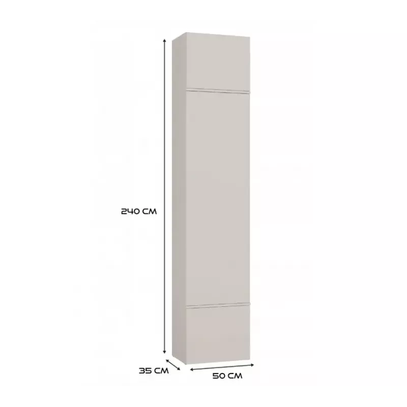 top e shop HAGA Kaschmir-Kleiderschrank 3-türig, 2380×500×350 mm, Spanplatte, freistehend