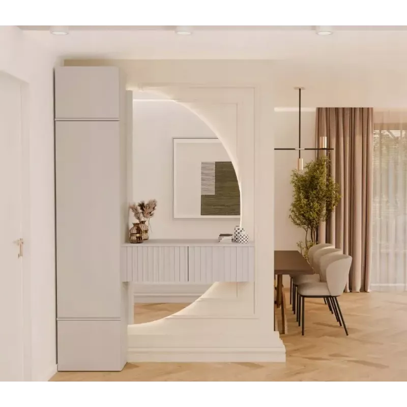 top e shop HAGA Kaschmir-Kleiderschrank 3-türig, 2380×500×350 mm, Spanplatte, freistehend