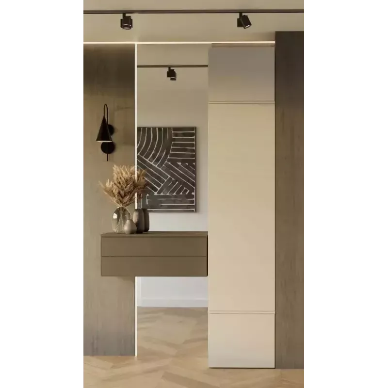 top e shop HAGA Kaschmir-Kleiderschrank 3-türig, 2380×500×350 mm, Spanplatte, freistehend
