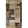 top e shop HAGA Kaschmir-Kleiderschrank 3-türig, 2380×500×350 mm, Spanplatte, freistehend