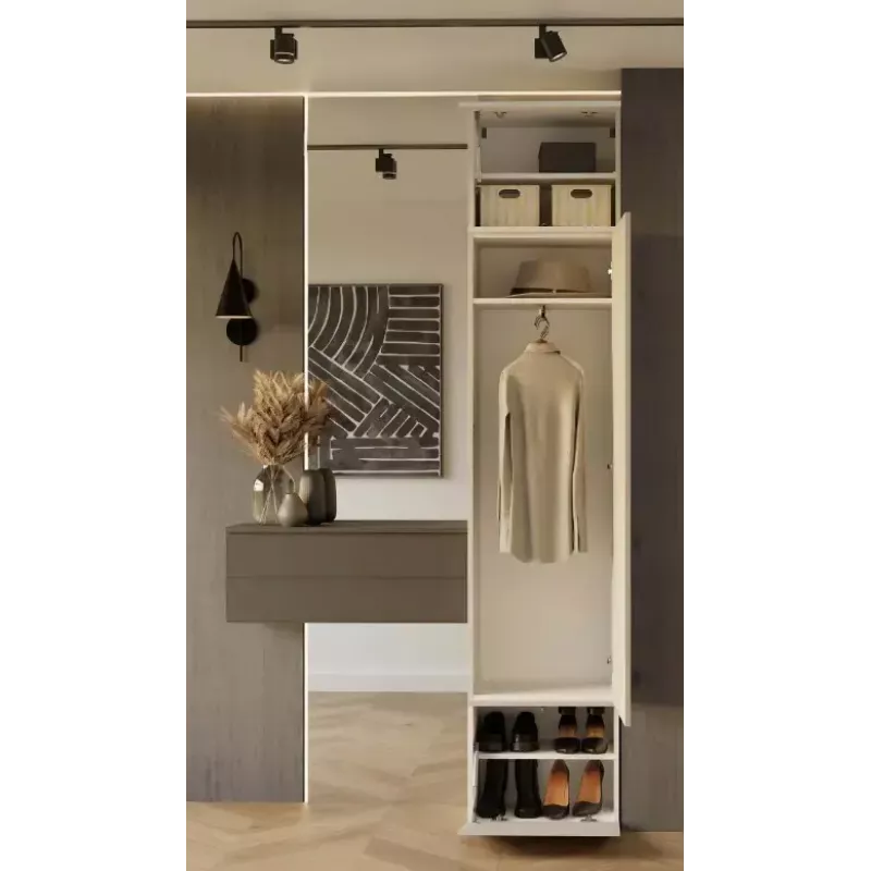 top e shop HAGA Kaschmir-Kleiderschrank 3-türig, 2380×500×350 mm, Spanplatte, freistehend