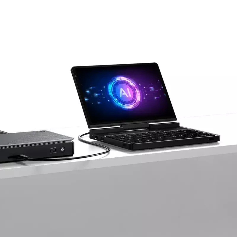 GPD Pocket 4 Laptop — AMD Ryzen 7 8840U, 8 Zoll WQXGA 2560×1600 144Hz Touch, 16GB DDR5, 1TB NVMe, Radeon 780M, Windows 11, LAN, FPR, Graphite