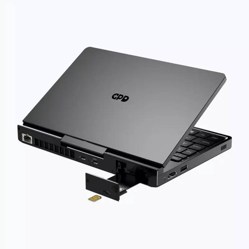 GPD Pocket 4 Laptop — AMD Ryzen 7 8840U, 8 Zoll WQXGA 2560×1600 144Hz Touch, 16GB DDR5, 1TB NVMe, Radeon 780M, Windows 11, LAN, FPR, Graphite
