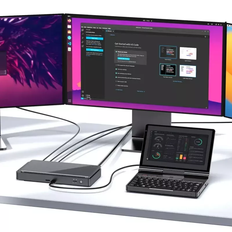 GPD Pocket 4 Laptop — AMD Ryzen 7 8840U, 8 Zoll WQXGA 2560×1600 144Hz Touch, 16GB DDR5, 1TB NVMe, Radeon 780M, Windows 11, LAN, FPR, Graphite