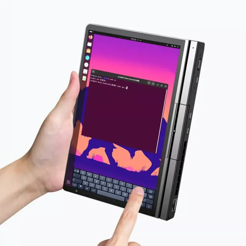 GPD Pocket 4 Laptop — AMD Ryzen 7 8840U, 8 Zoll WQXGA 2560×1600 144Hz Touch, 16GB DDR5, 1TB NVMe, Radeon 780M, Windows 11, LAN, FPR, Graphite
