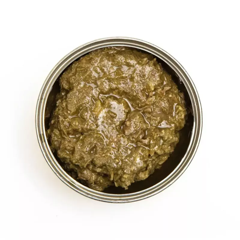 Nassfutter für Katzen 3coty Huhn mit Spirulina 80 g — Alleinfuttermittel in Dosen für ausgewachsene Katzen