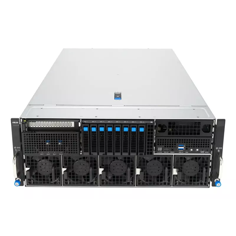 Rack-Server ASUS ESC8000A-E13P (4U) — LGA 6096, AMD EPYC, bis zu 3 TB DDR5, 24 DIMM, 3200W PSU, 10GbE