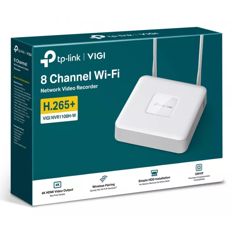 TP-Link VIGI NVR1108H-W Netzwerk-Videorekorder 8 Kanäle 4K