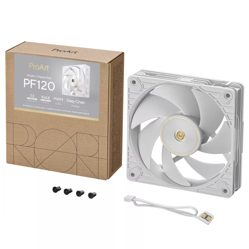 ASUS ProArt PF120 Lüfter PWM Weiß Computergehäuse 12 cm 1 Stück(e)