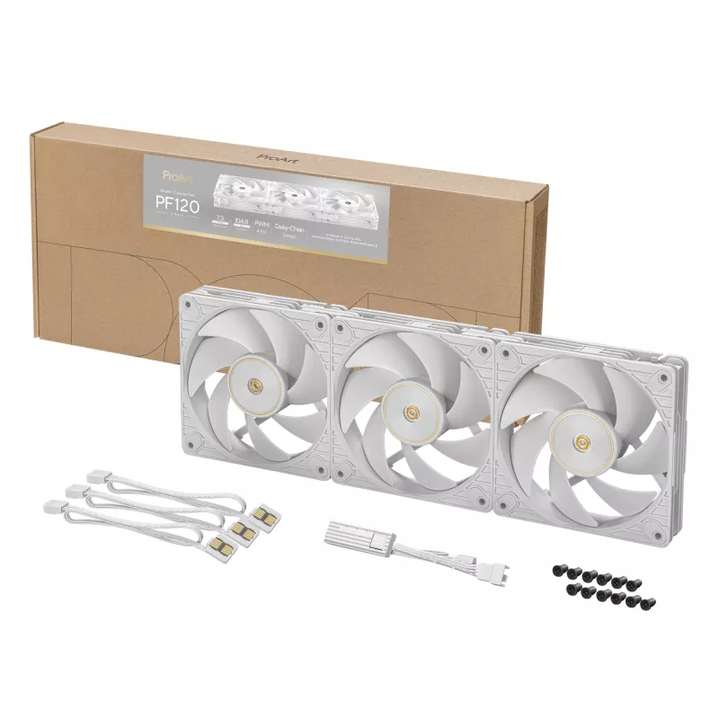 ASUS ProArt PF120 Lüfter PWM Weiß 3in1 Computergehäuse 12 cm 3 Stk.