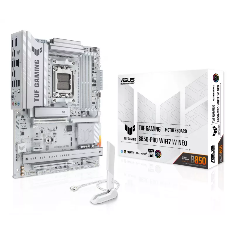 Motherboard ASUS TUF GAMING B850‑PRO WIFI7 W NEO — AMD B850, Sockel AM5, ATX, DDR5, Wi‑Fi 7, 2,5GbE