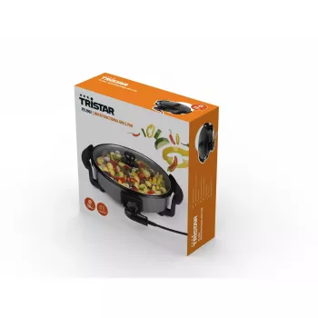 Grillpfanne Tristar PZ-2963 Multifunktional Rund Schwarz 30 cm