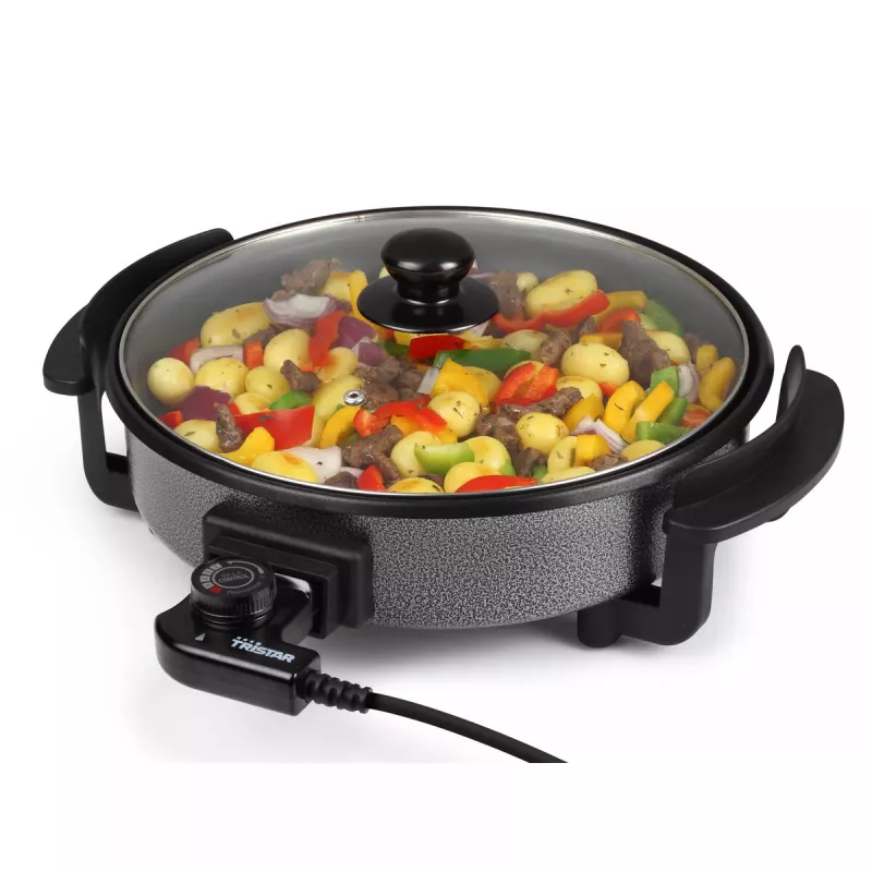 Grillpfanne Tristar PZ-2963 Multifunktional Rund Schwarz 30 cm
