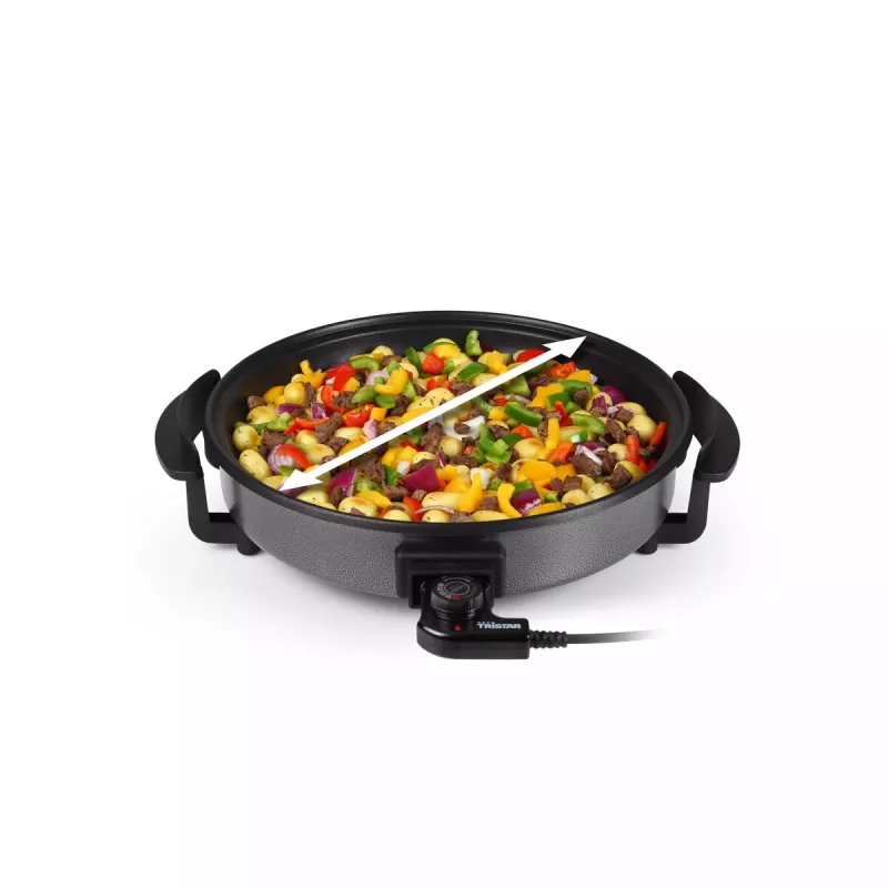 Grillpfanne Tristar PZ-2963 Multifunktional Rund Schwarz 30 cm