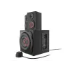 Lautsprecherset GENESIS Helium 610BT 2.1, 60 W RMS, Bluetooth, kabelgebunden, rot/schwarz, kompakter Subwoofer