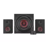 Lautsprecherset GENESIS Helium 610BT 2.1, 60 W RMS, Bluetooth, kabelgebunden, rot/schwarz, kompakter Subwoofer