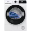 Gorenje Torktumlare DHNE82 BK040, Freistehend, Frontlader, Wärmepumpe, Weiß, Tasten, Drehregler, Rechts