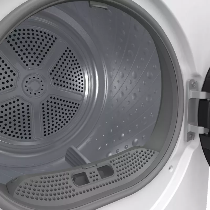 Gorenje Torktumlare DHNE82 BK040, Freistehend, Frontlader, Wärmepumpe, Weiß, Tasten, Drehregler, Rechts