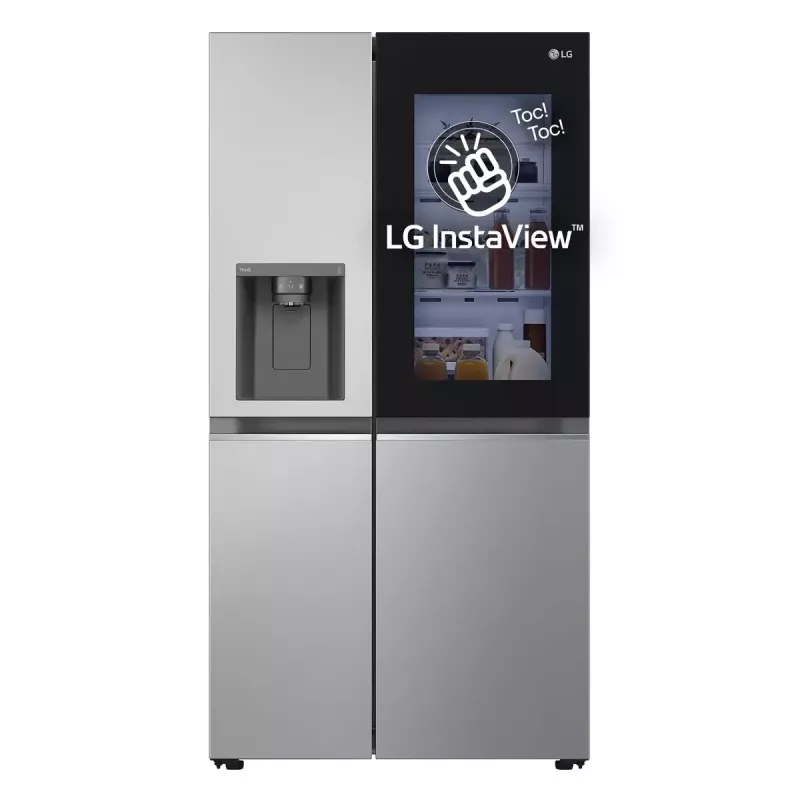 Side-by-Side-Kühlschrank LG GSGV81PYLL, 635 L Gesamtvolumen, Kühlteil 416 L, Gefrierteil 219 L, Metallic-Silber